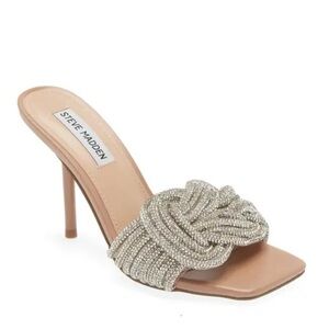 Steve Madden Beige Beaded Heels
